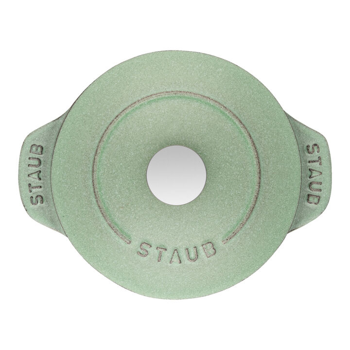 鋳物ホーロー鍋, ラ・ココット de GOHAN 12 cm, ラウンド, セージグリーン, 鋳鉄, large 1