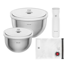 Vacuümkommen startset, roestvrijstaal