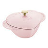 La Cocotte, 1.75 l cast iron heart Cocotte, sorbet rose, small 1