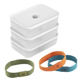 Set portavivande sottovuoto, L piatto / 6-pz., plastica, semi trasparente-grigio