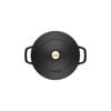 28 cm round Cast iron Saute pan Chistera black,,large