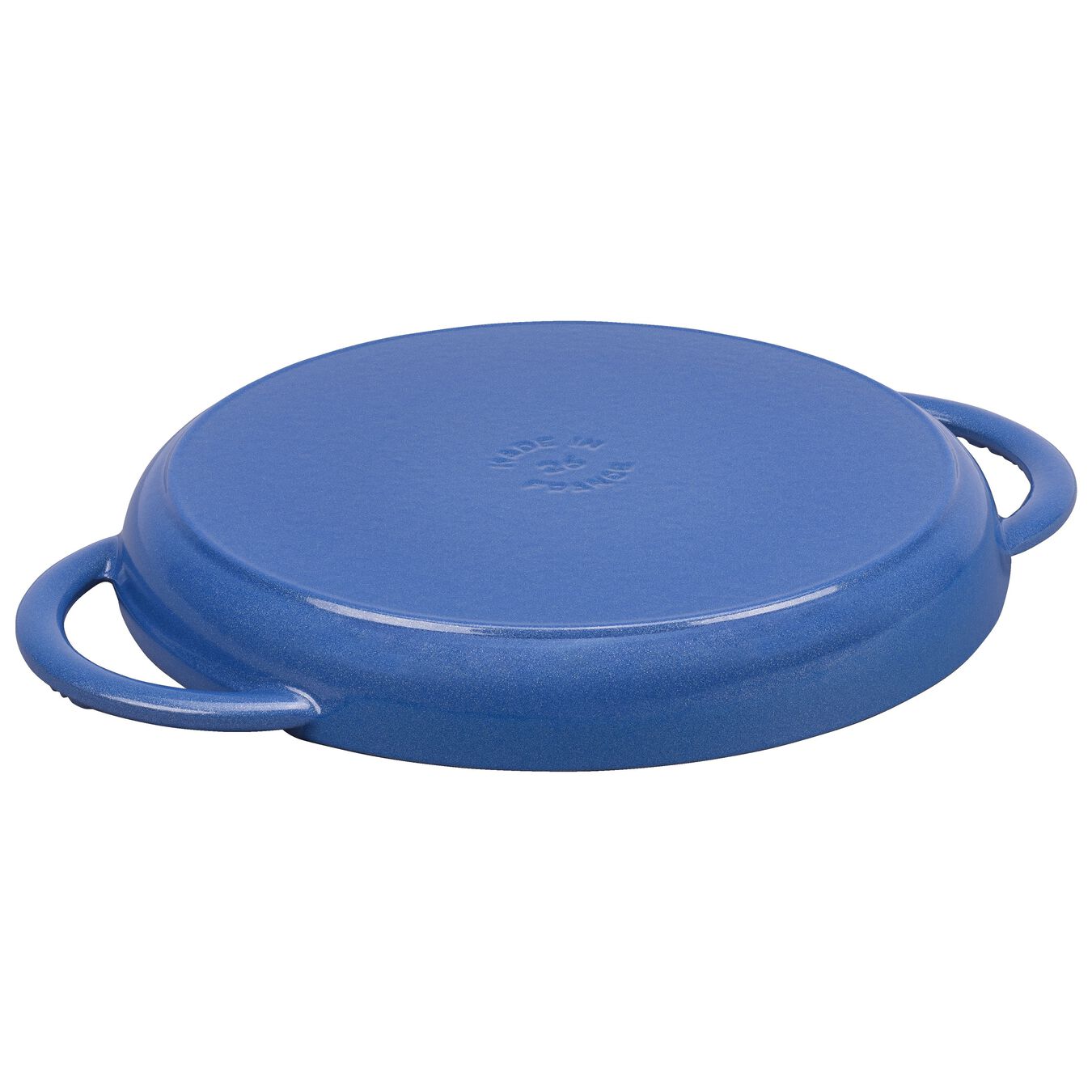 round, Grill pan, metallic blue,,large 2