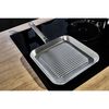 24 x 24 cm square 18/10 Stainless Steel Grill pan silver,,large