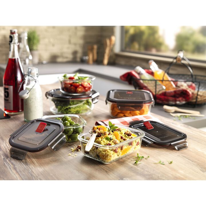 Gusto, 1.1 l borosilicate glass Square Storage Jar, large 2