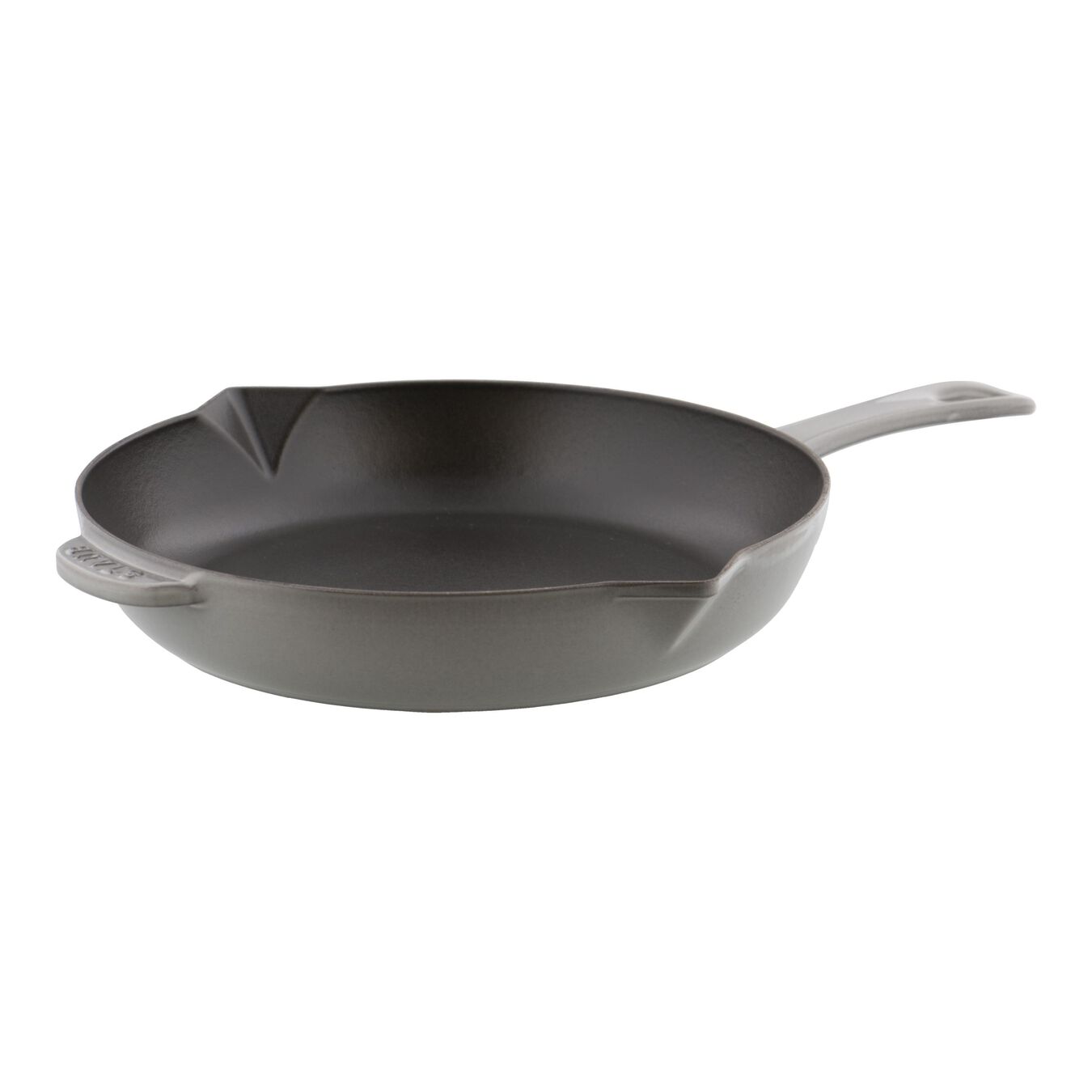 26 cm Cast iron Frying pan with pouring spout graphite-grey,,large 1