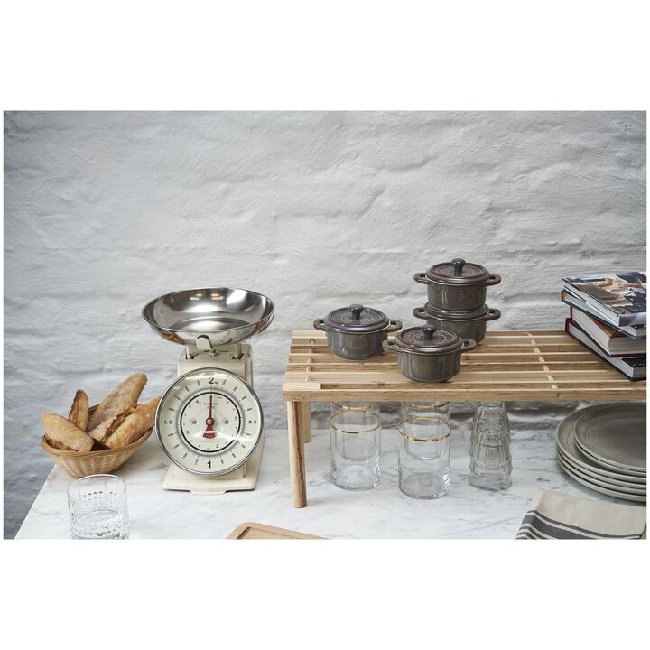 Ceramique, Cocotte Set 4-tlg, rund, Antik-Grau, Keramik, large 2