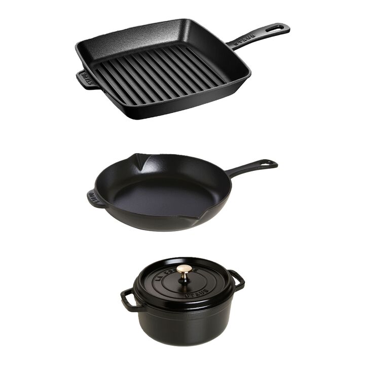 4 Piece, Cookware Set, black, large 1