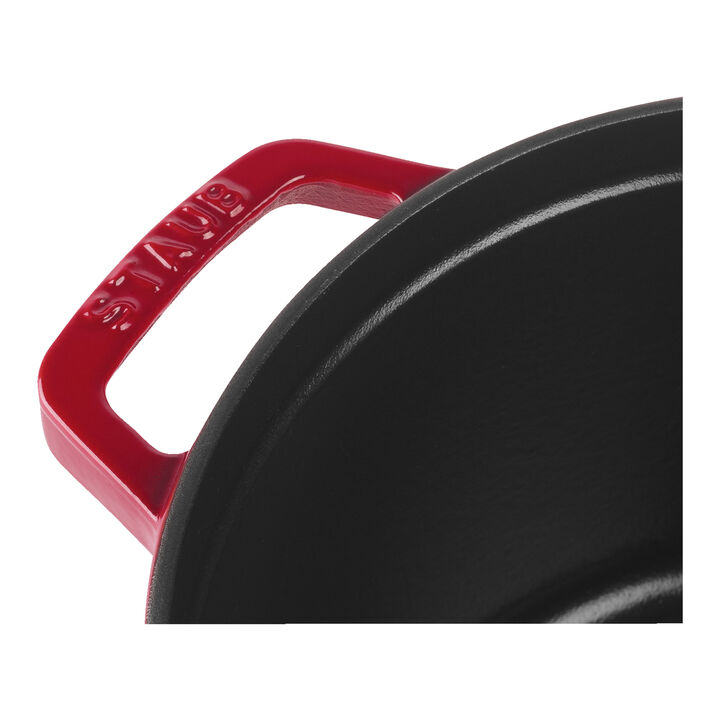 La Cocotte, 4.75 l cast iron round Tall cocotte, cherry, large 3