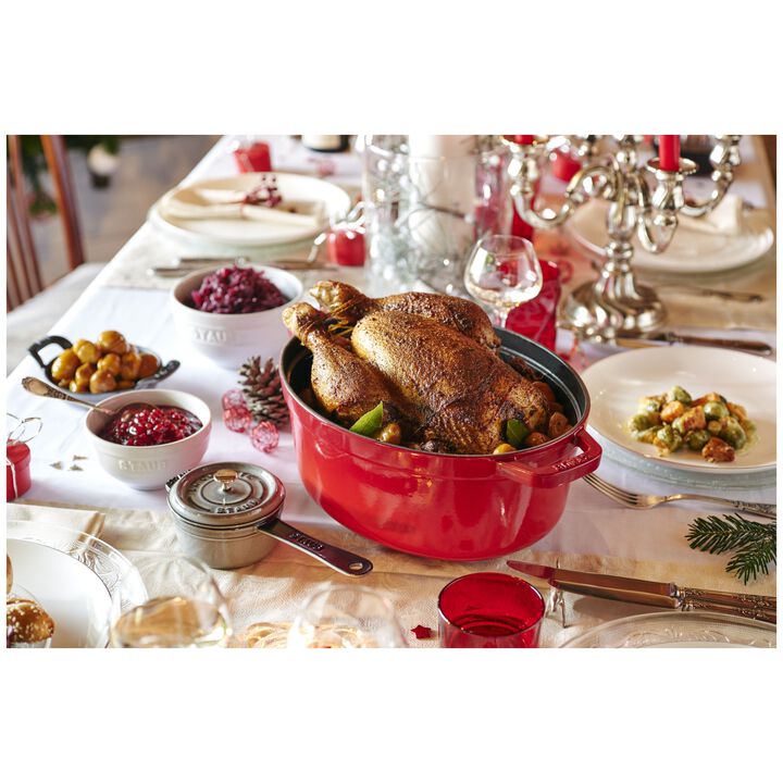 La Cocotte, 6.75 l cast iron oval Cocotte, cherry - Visual Imperfections, large 2