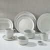 Conjunto de pratos planos 20 cm, 6 peças, cerâmica, branco trufado, small 2