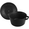 2-pcs Cast iron Pot set black,,large