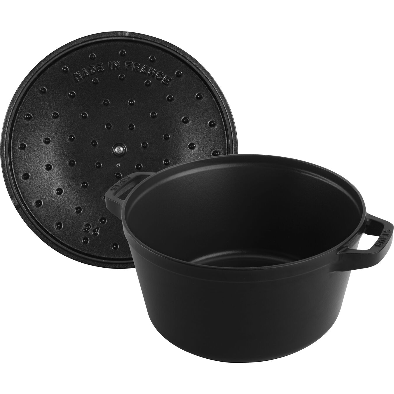 2-pcs Cast iron Pot set black,,large 5