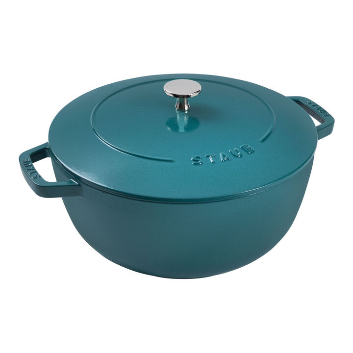 Cast Iron, 5.25 qt, Essential French Oven, Turquoise, large 1