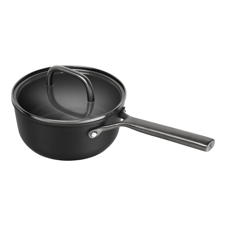 Milano, Casseruola con manico con coperchio in vetro - 18 cm, alluminio, CERAFORCE Titanium, large 1