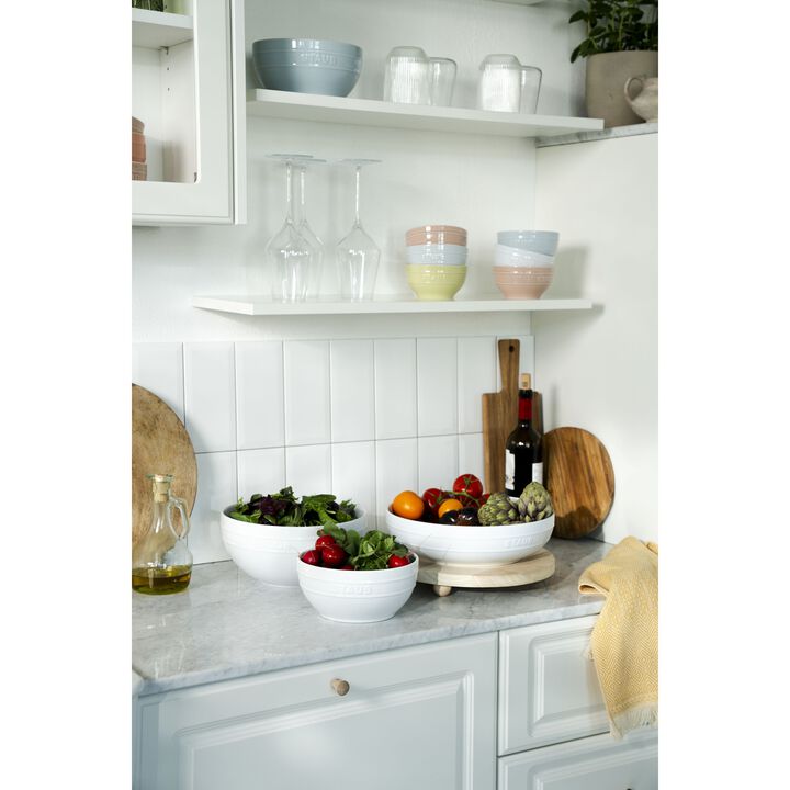 Ceramique, Bol 24 cm, Céramique, Blanc, large 3