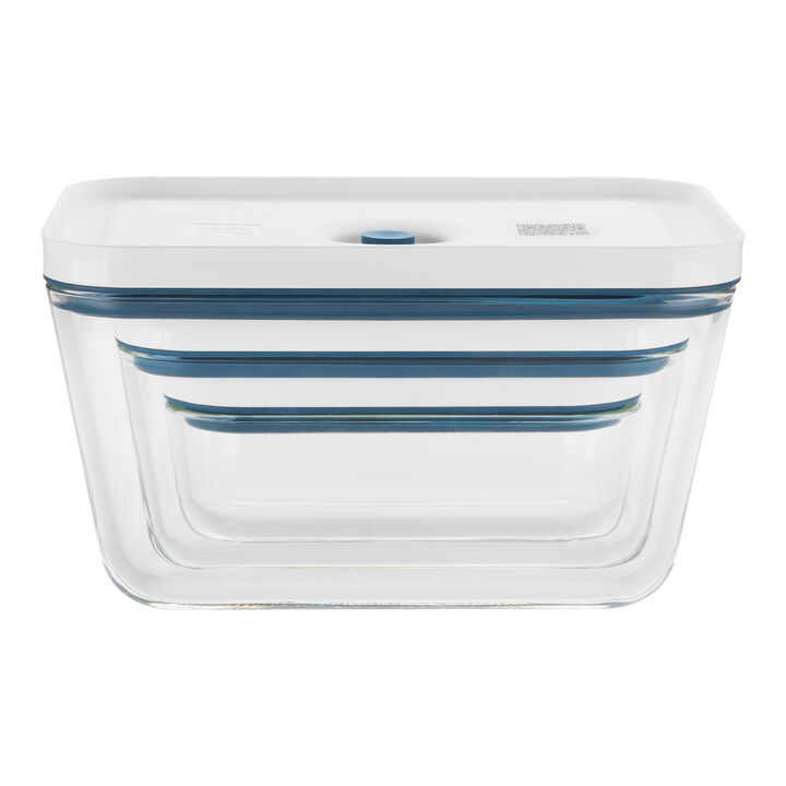 Fresh & Save, S/M/L / 3 Piece Vacuum box set, glass, la-mer, large 2