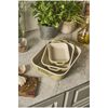 Ceramique, Rectangular Baking Dish Set Macaron light green 3 Piece, small 3