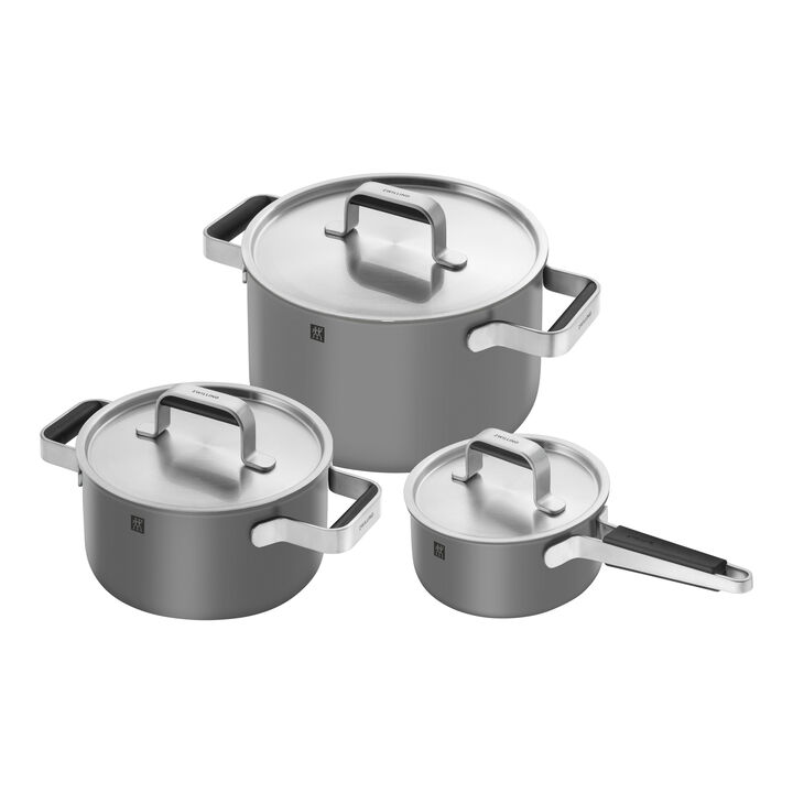 Pure, Pots and pans set, 8-pc, 18/10 Stainless Steel, large 4