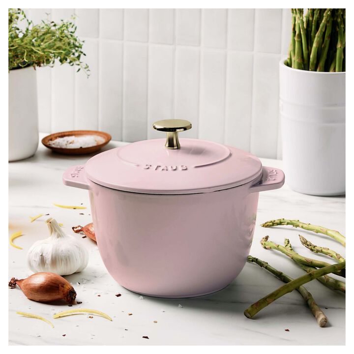 La Cocotte, 1.75 l cast iron round Rice cocotte, sorbet rose, large 2
