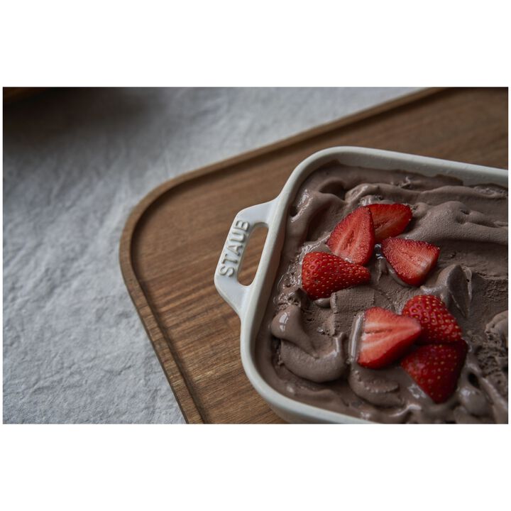 Ceramique, Set de bandejas de horno S/M/L 3-pzs, Blanco marfil, large 3