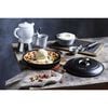 20 cm round Cast iron Oven dish with lid black,,large