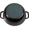 3.6 l cast iron round French oven, black,,large
