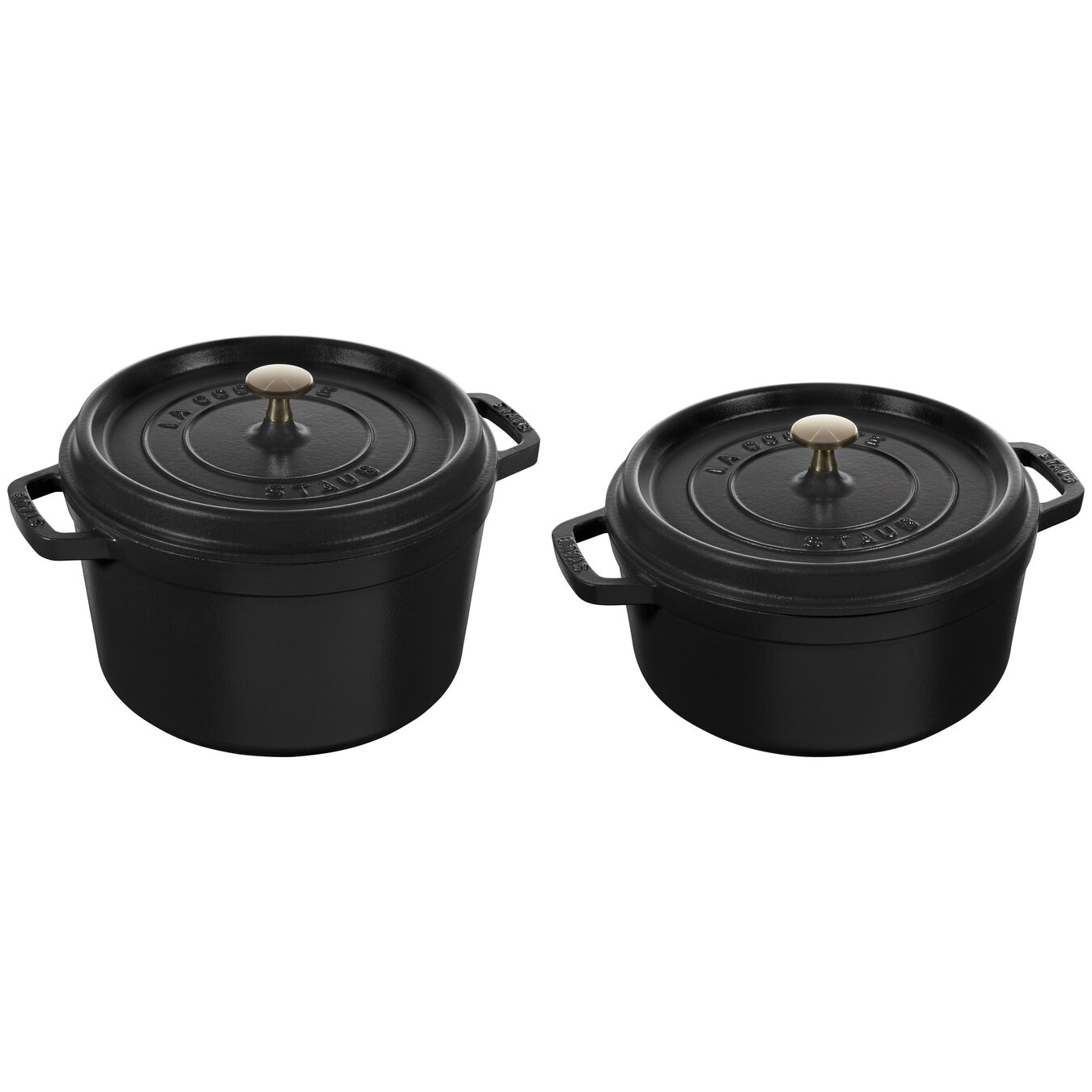 4.75 l cast iron round Tall cocotte, black - Visual Imperfections,,large 7