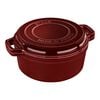 6 l cast iron round Braise + Grill, grenadine-red - Visual Imperfections,,large