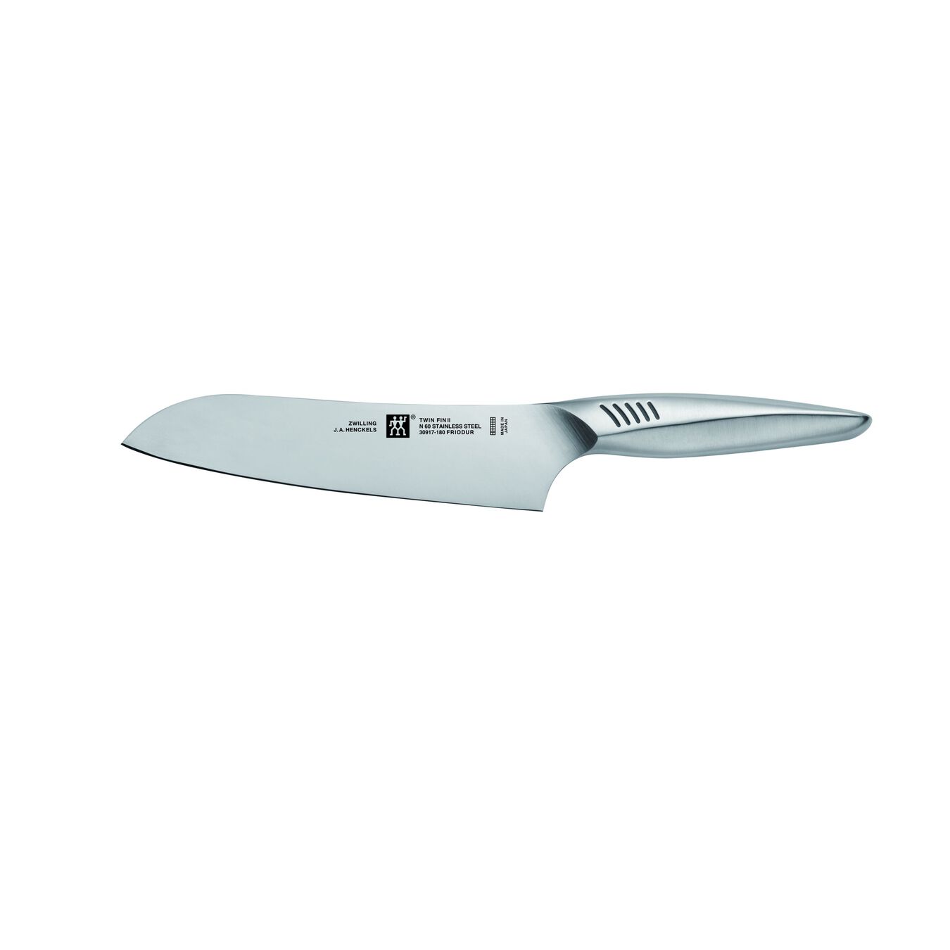 Couteau santoku 18 cm, Argent, Tranchant lisse,,large 1