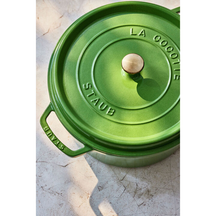 Cast Iron - Round Cocottes, 7 qt, Round, Cocotte, Pistachio, large 2