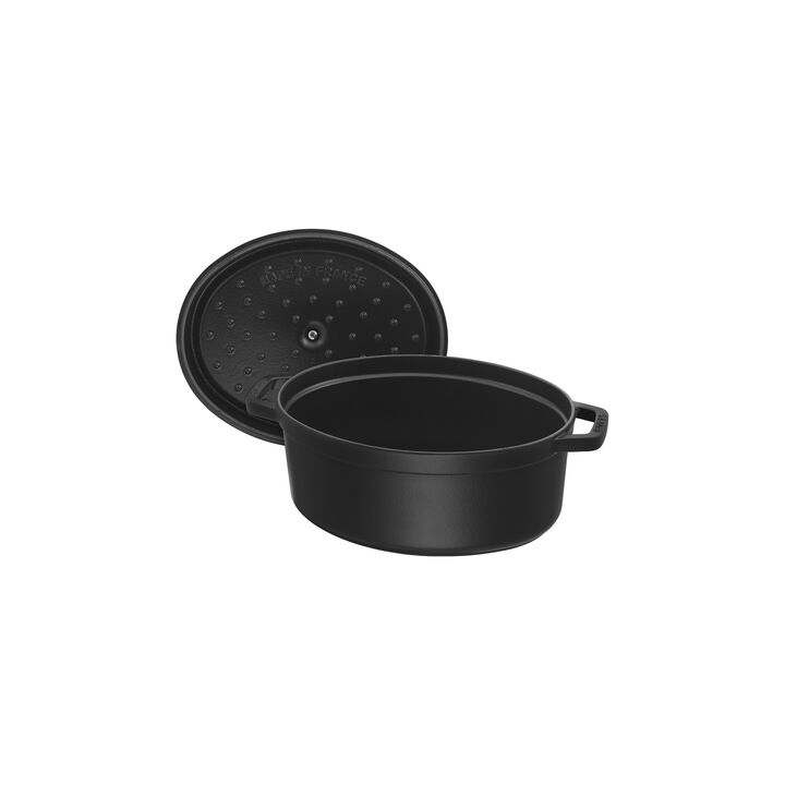 La Cocotte, 6.75 l cast iron oval Cocotte, black, large 3