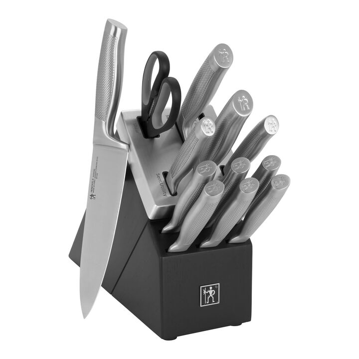 Diamond, 13-pcs, Knife block set, grey, large 1