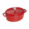 Cocotte 29 cm, oval, Kirsch-Rot, Gusseisen,,large