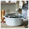 4 qt, round, Glass Lid Cocotte, white,,large