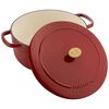 Bellamonte, 28 cm round Cast iron Cocotte red, small 3