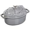 Cast Iron - Specialty Items, 1.1 qt, Oval, Pig Cocotte, Graphite Grey, small 1