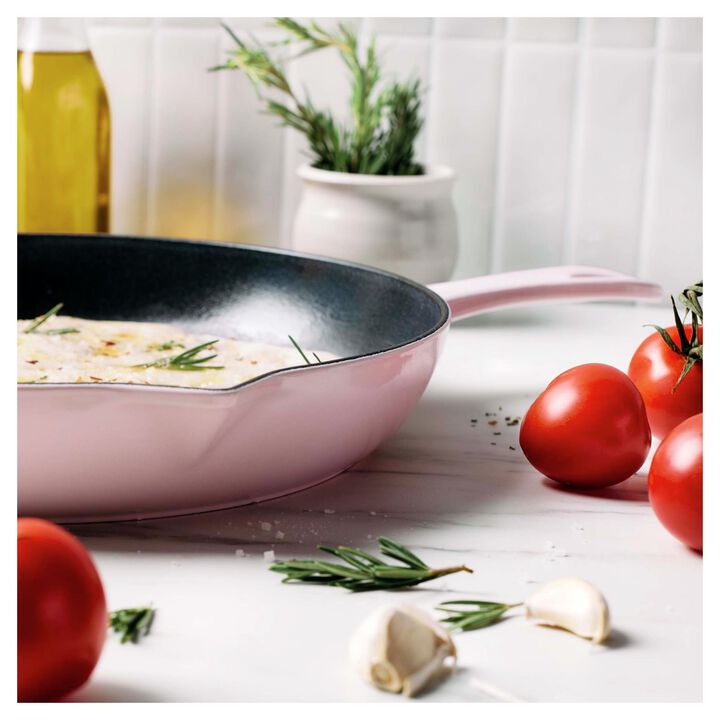 Cast Iron, 12-inch, Frying Pan, Pink Peony, large 4