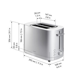 Ekmek Kızartma Makinesi çörek ısıtıcılı | 2 yuva 2 dilim,,large 7