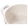 Ceramique, Mini Cocotte 10 cm, rund, Elfenbein-Weiß, Keramik, small 6