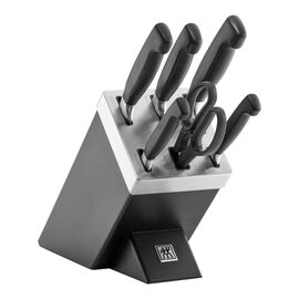 ZWILLING Four Star, 7-pcs black Ash Knife block set with KiS technology