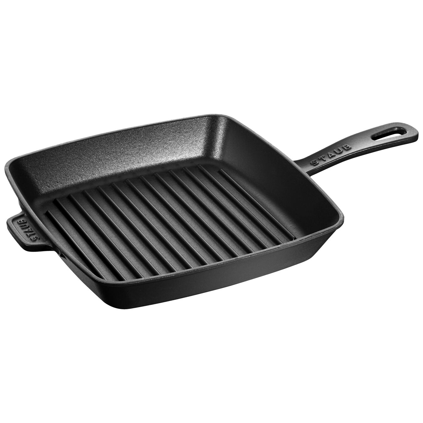 10-inch, cast iron, square, Grill Pan, black matte,,large 1