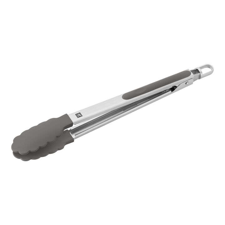 Pro, 33 cm 18/10 Stainless Steel Tongs, silver, large 1