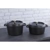 4.75 l cast iron round Tall cocotte, black - Visual Imperfections,,large