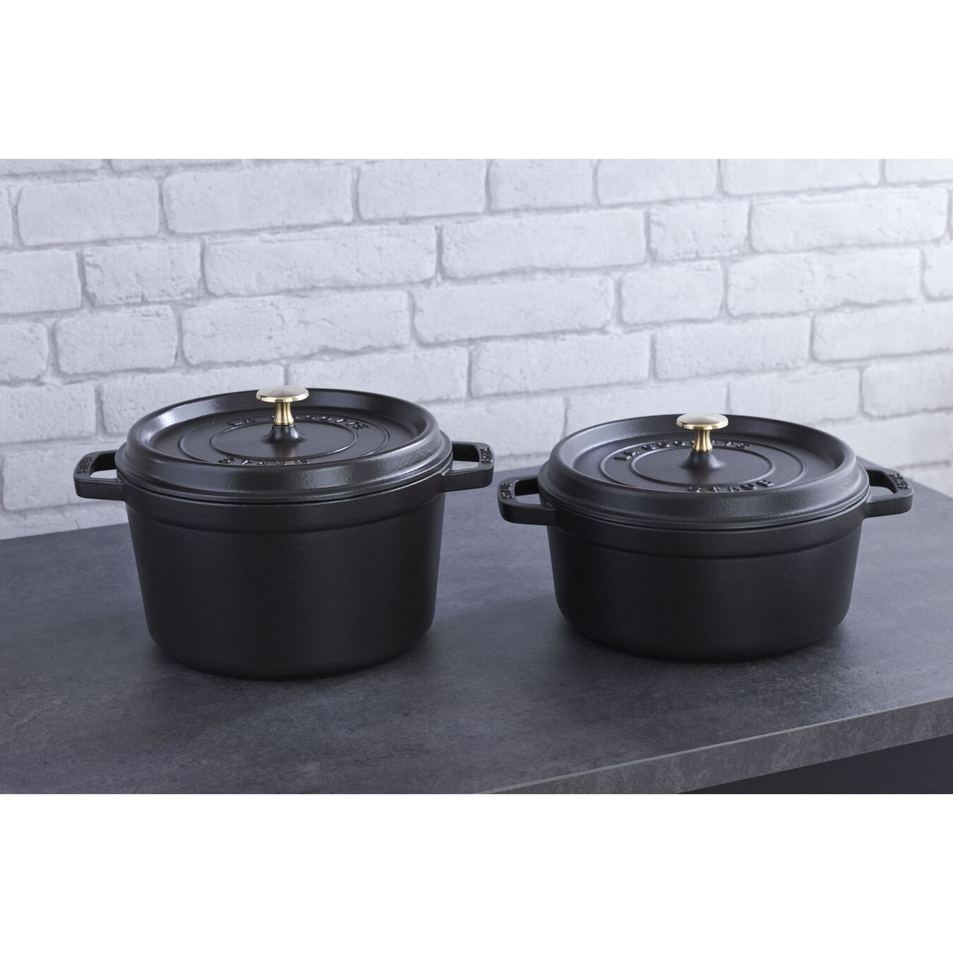 4.75 l cast iron round Tall cocotte, black - Visual Imperfections,,large 9