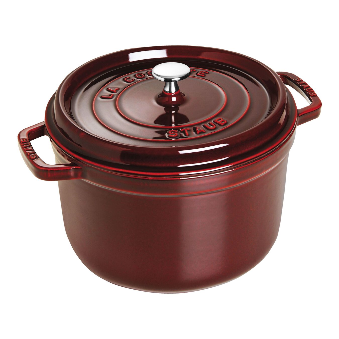 4.75 l cast iron round Tall cocotte, grenadine-red,,large 1