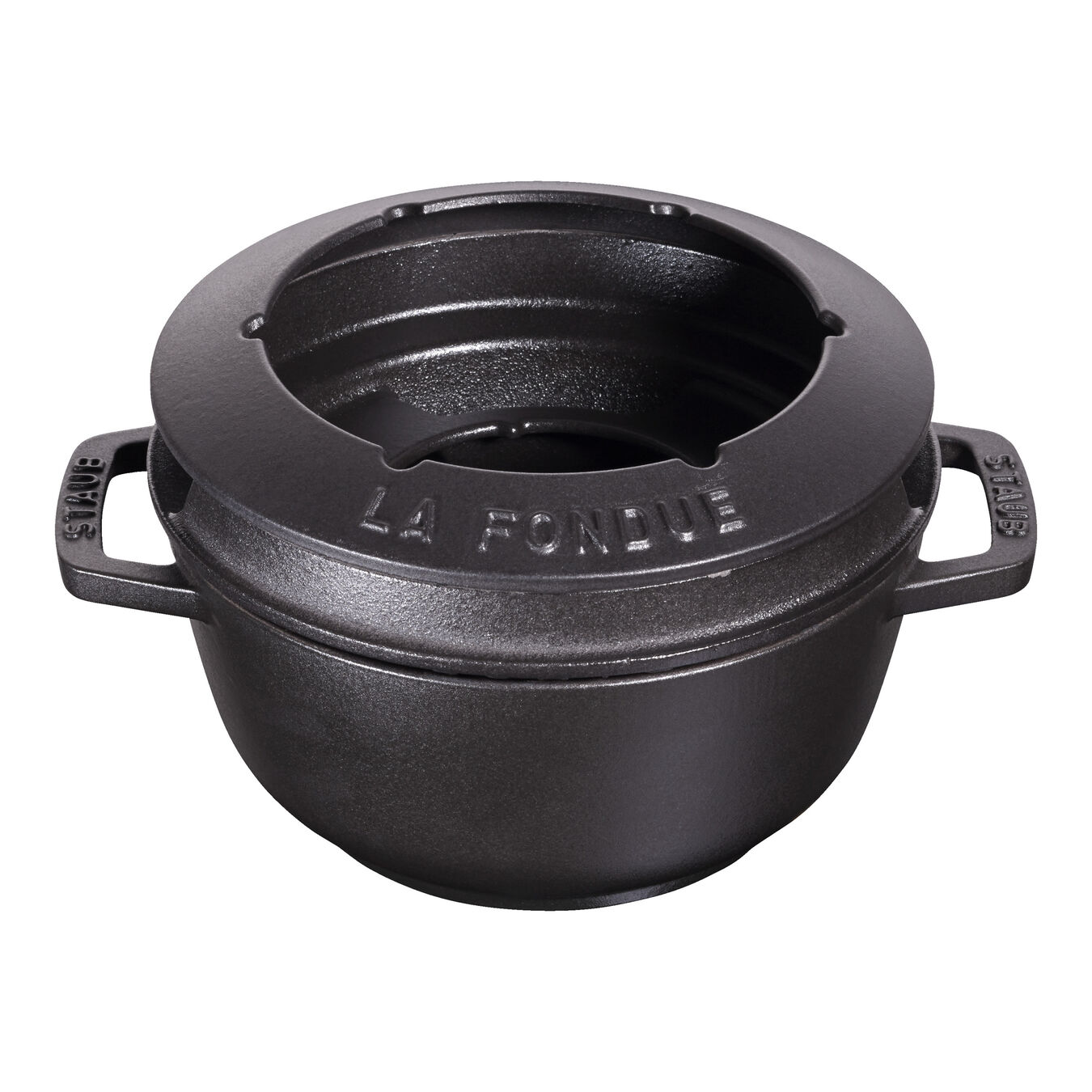 Staub Specialities Fondue Set 18 cm, Schwarz