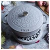 La Cocotte, Essential French Oven with lily lid and trivet 2 Piece, cast iron, small 4