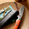 Outdoor, 3.5-inch, Hunting Knife With Leather Sheath, Orange G10, small 5