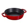 20 cm / 8 inch cast iron Frying pan with 2 handles, cherry,,large