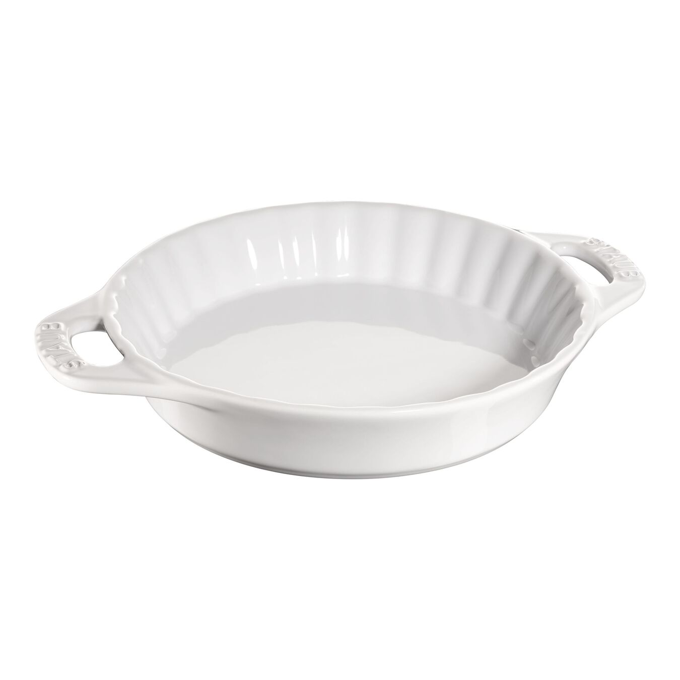 24 cm Ceramic Pie dish pure-white,,large 1